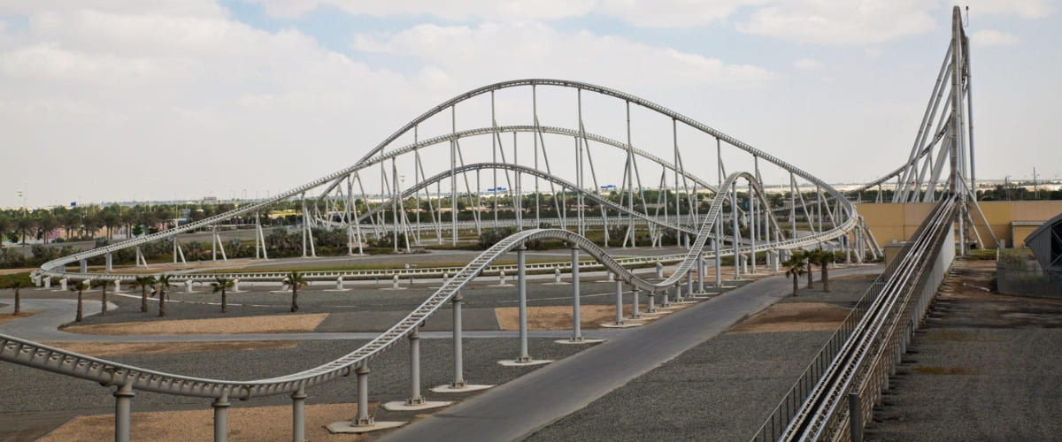 ferrari world abu dhabi roller coaster