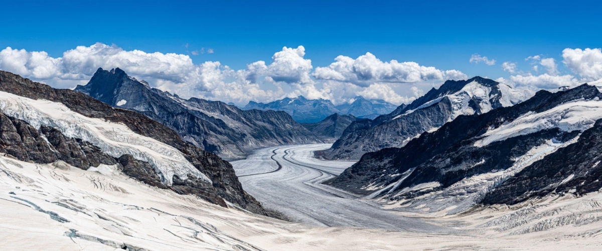 Swiss' Sand-dunes': The Aletsch Glacier